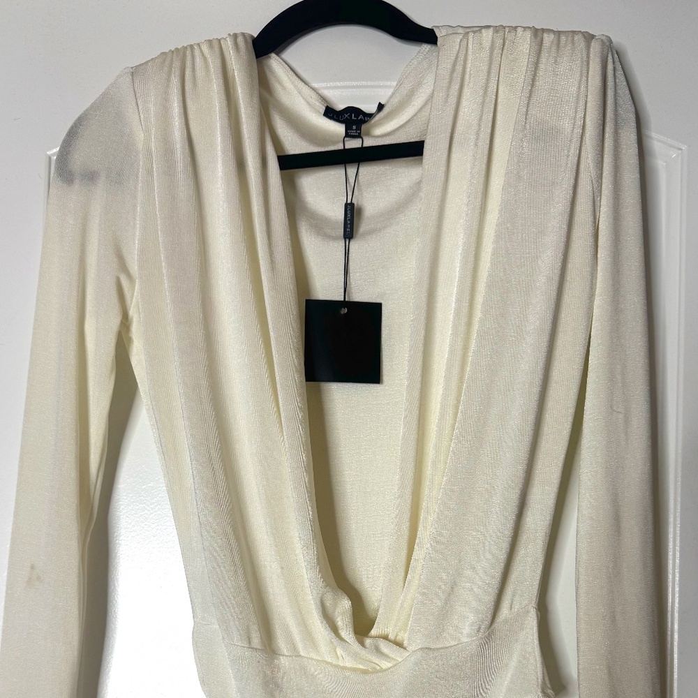 Off white dressy bodysuit size Small